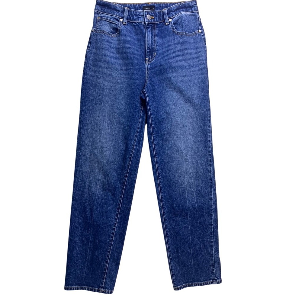 Talbots High Waist Relaxed Jean Womens 4 Blue Palisade Wash Denim Casual